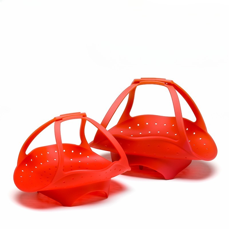 Silicone Steamer Basket - Steamer Basket with Silicone Extension and