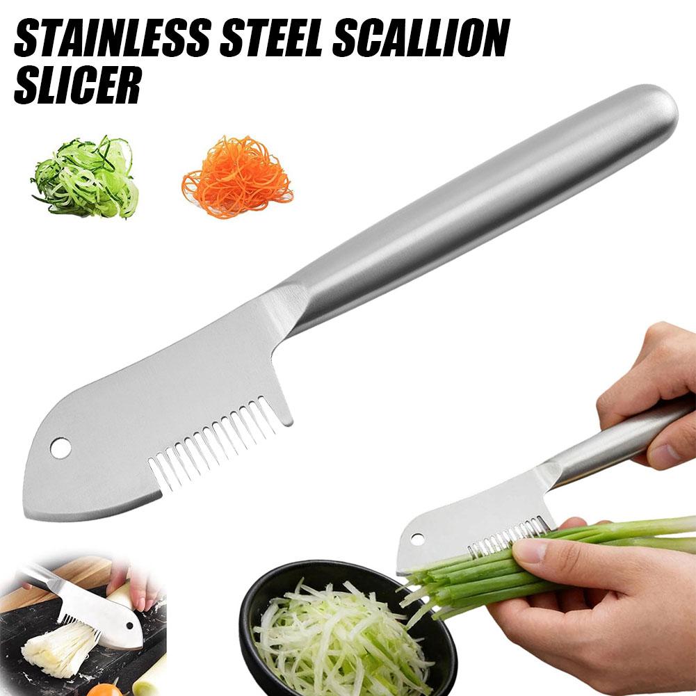 Kitchen Gadgets Green - Stainless Steel Green Onion Cutter Shredder