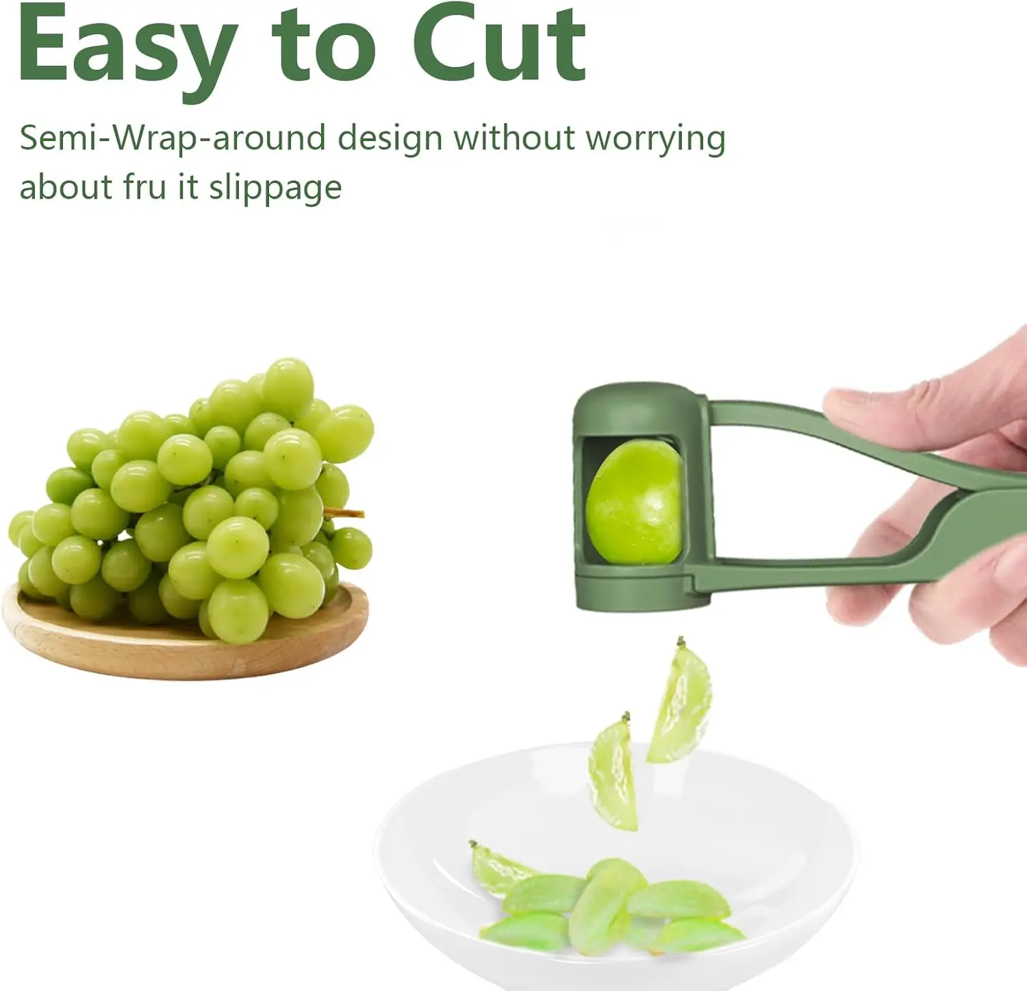 Kitchen Gadgets Green - Green Grape Cutter for Toddlers Tomato