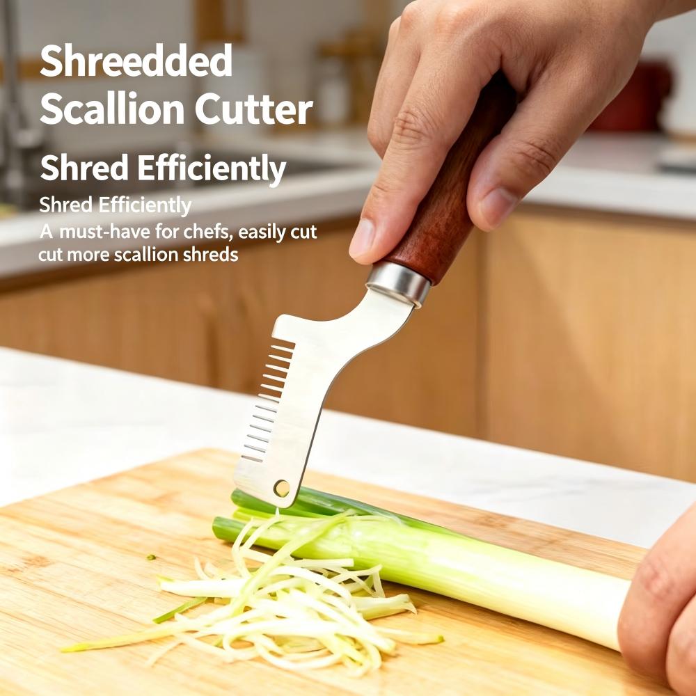 Kitchen Gadgets Green - Stainless Steel Green Onion Slicer Knife