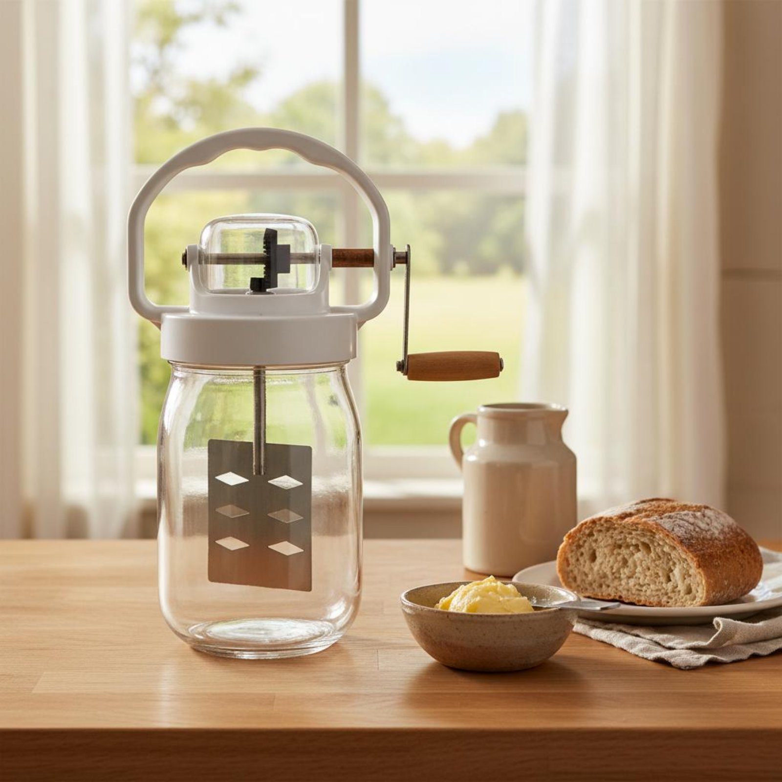 Kitchen Gadgets Blender - Hand Crank Butter Churner Manual Butter
