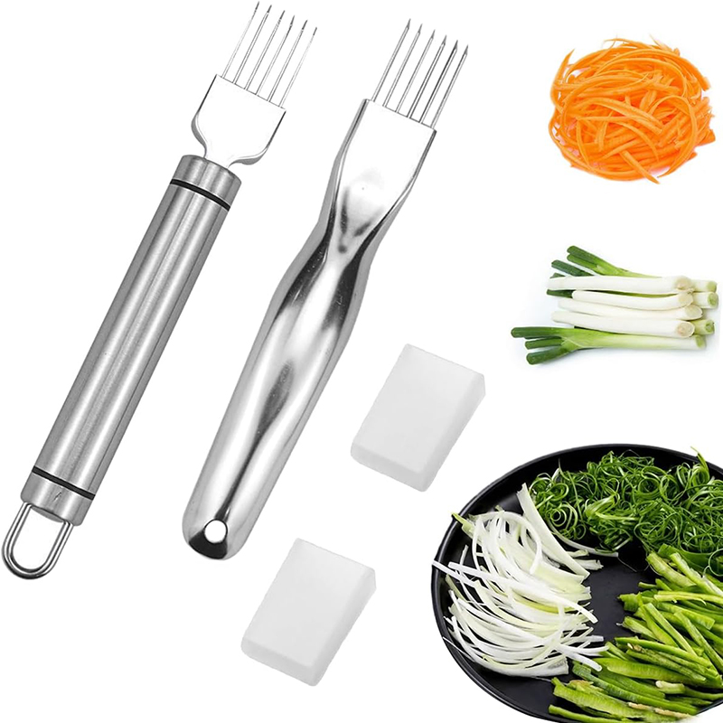 Kitchen Gadgets Green - Stainless Steel Chopped Green Onion Knife