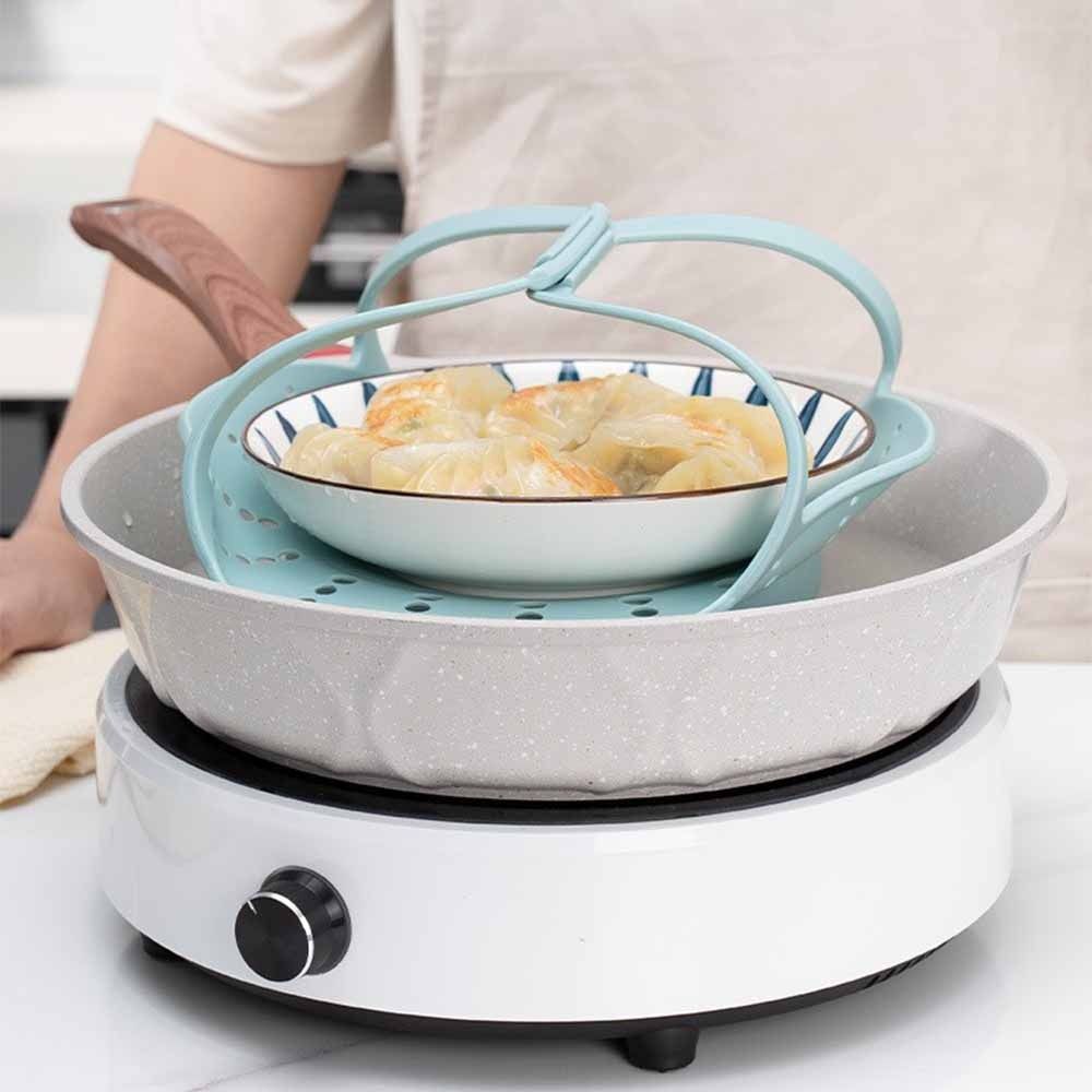 Silicone Steamer Basket - Long Handle Silicone Steamer Basket Reusable