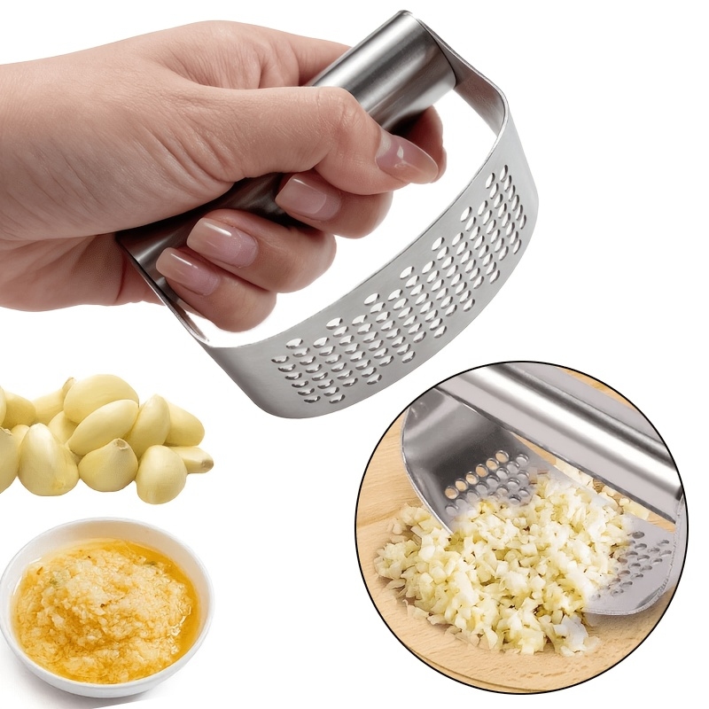 Kitchen Gadgets That Are Useful - Stainless Steel Ring Manual Garlic Press