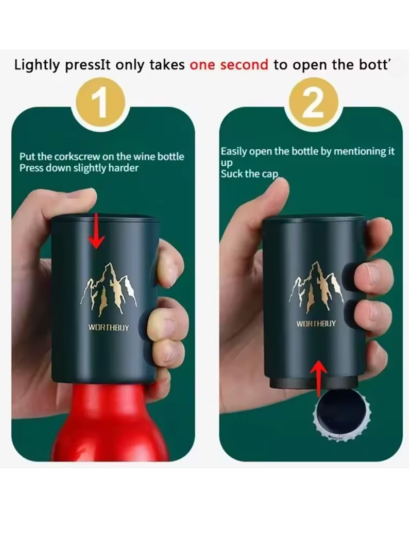 Kitchen Home Gadgets - 1Pcs Automatic Beer Bottle Opener Stainless