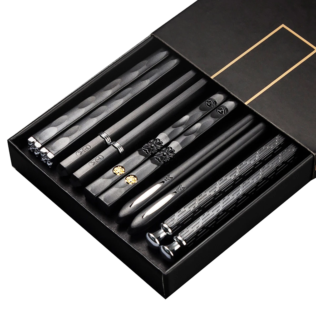 Korean Kitchen Gadgets - 5 Pairs Japanese Chopsticks Sushi Sticks