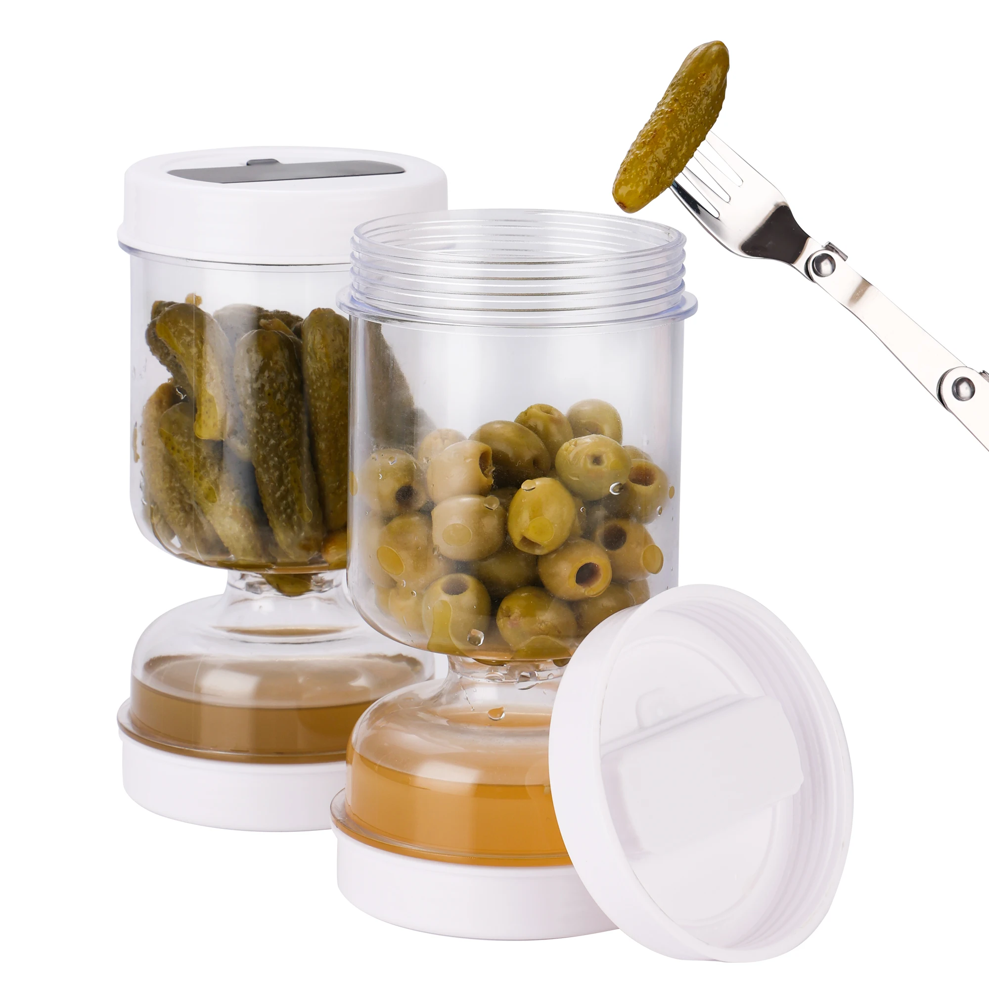 Korean Kitchen Gadgets - Pickles Jar With Forks Dry and
