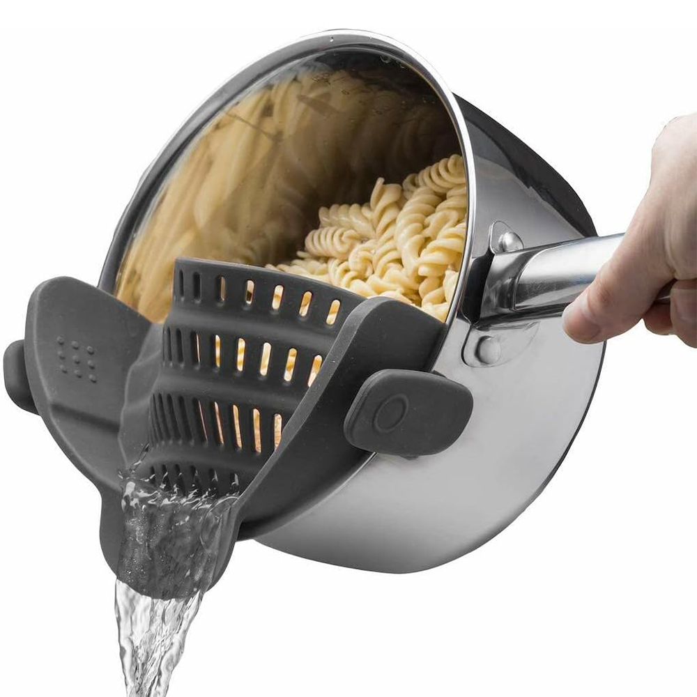 Kitchen Gadgets Pasta - Silicone Kitchen Strainer Clip On Pots