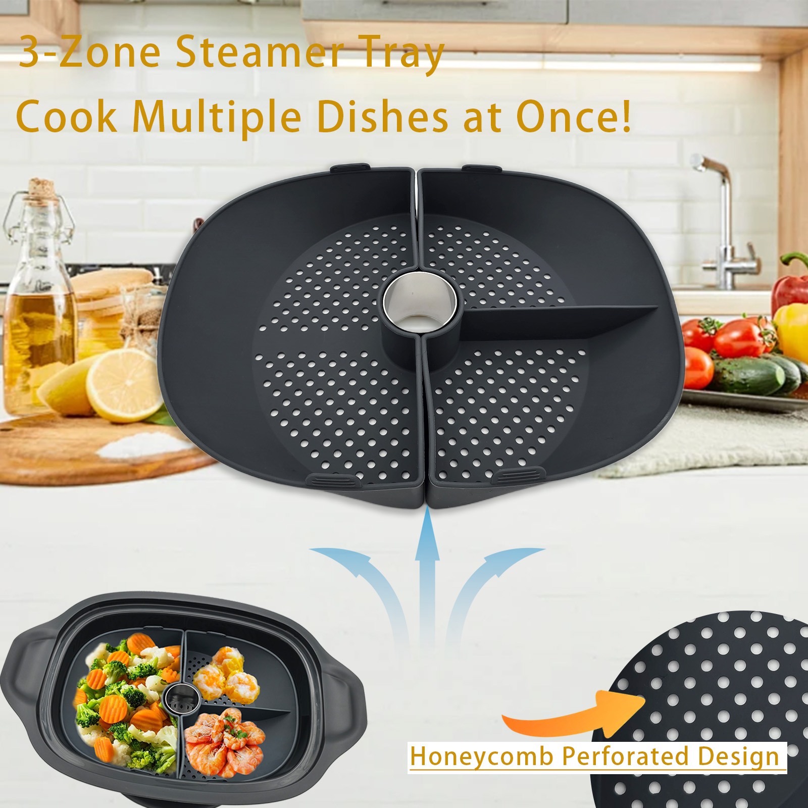 Silicone Steamer Basket Divide - Silicone Steamer Basket ulasan dan harga