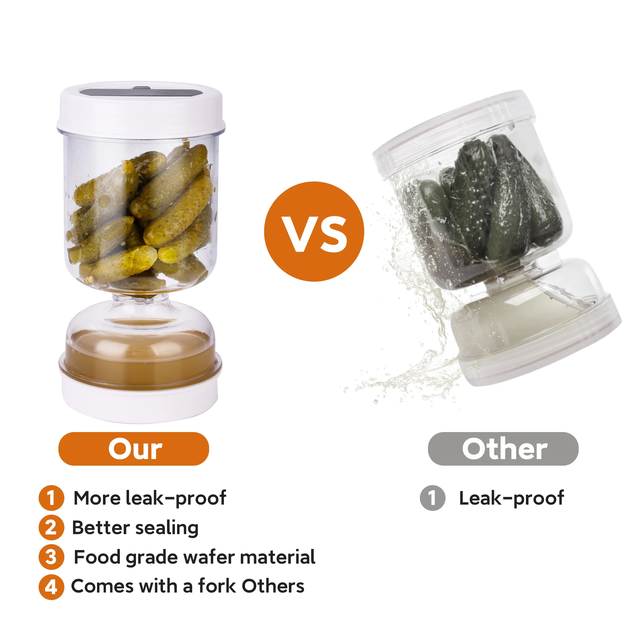 Pickles Jar With Forks Dry and - Korean Kitchen Gadgets ulasan dan harga