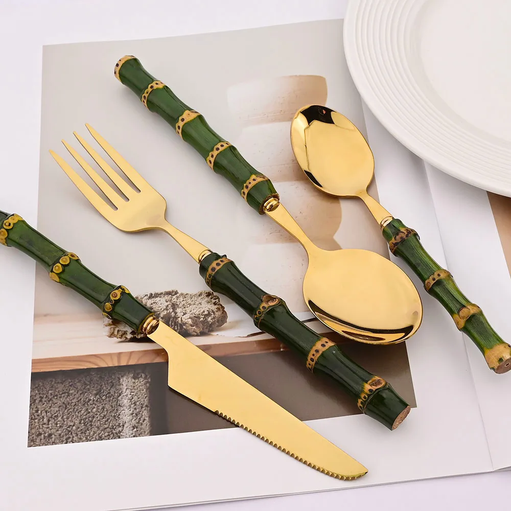 4Pcs Natural Bamboo Handle Din - Kitchen Gadgets Green ulasan dan harga