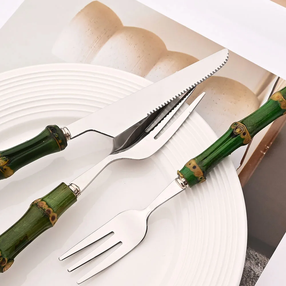 4Pcs Natural Bamboo Handle Din - Kitchen Gadgets Green ulasan dan harga