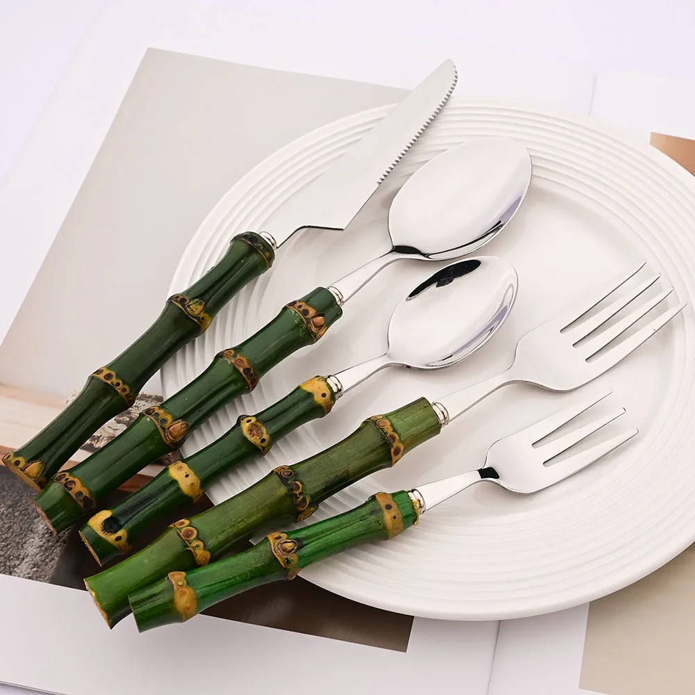 4Pcs Natural Bamboo Handle Din - Kitchen Gadgets Green ulasan dan harga
