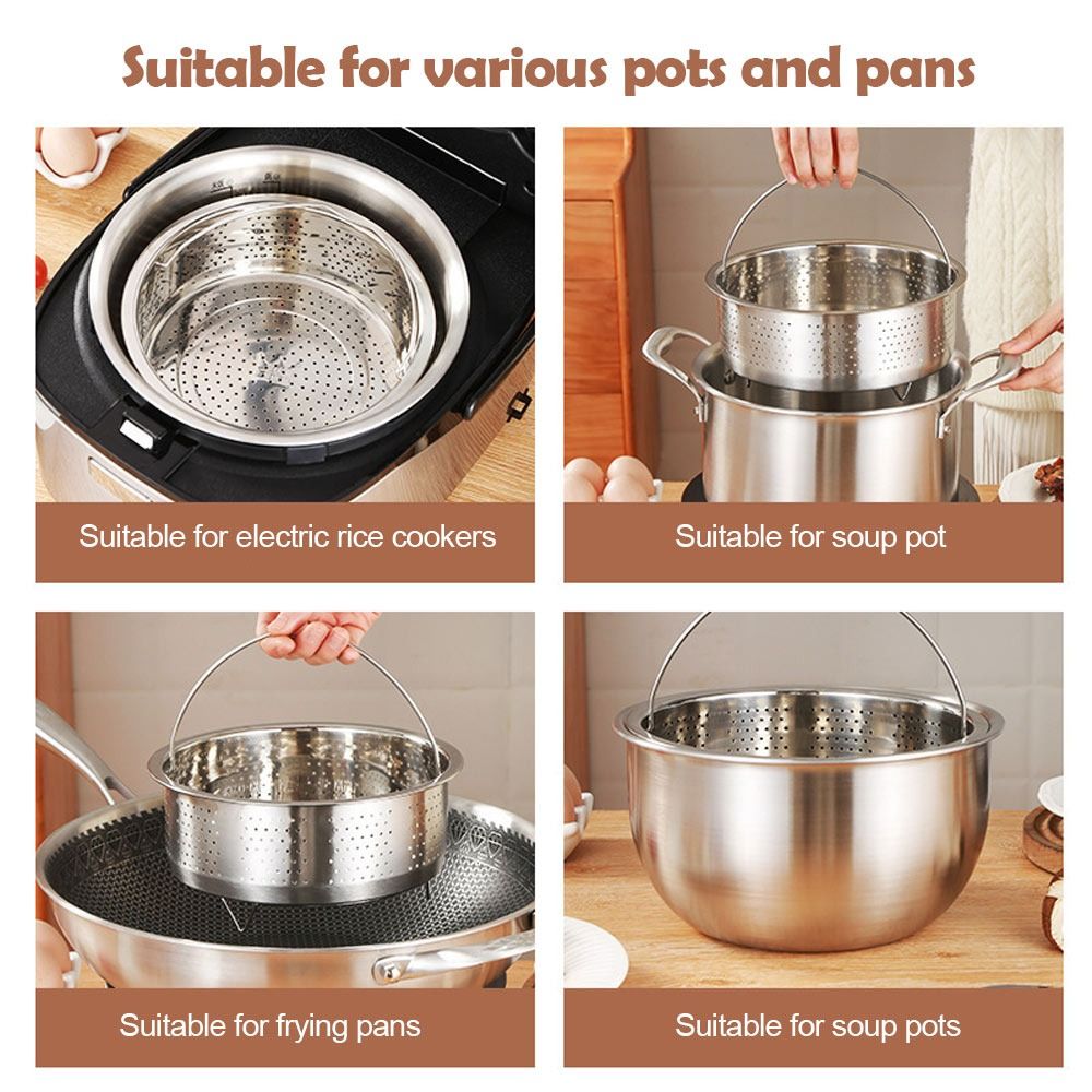 Stainless Steel Food Steamer K - Silicone Steamer Basket ulasan dan harga