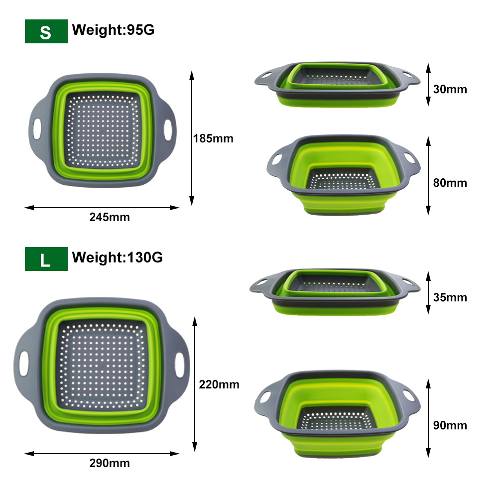 1Pc 2in1 Silicone Folding Drai - Silicone Steamer Basket ulasan dan harga
