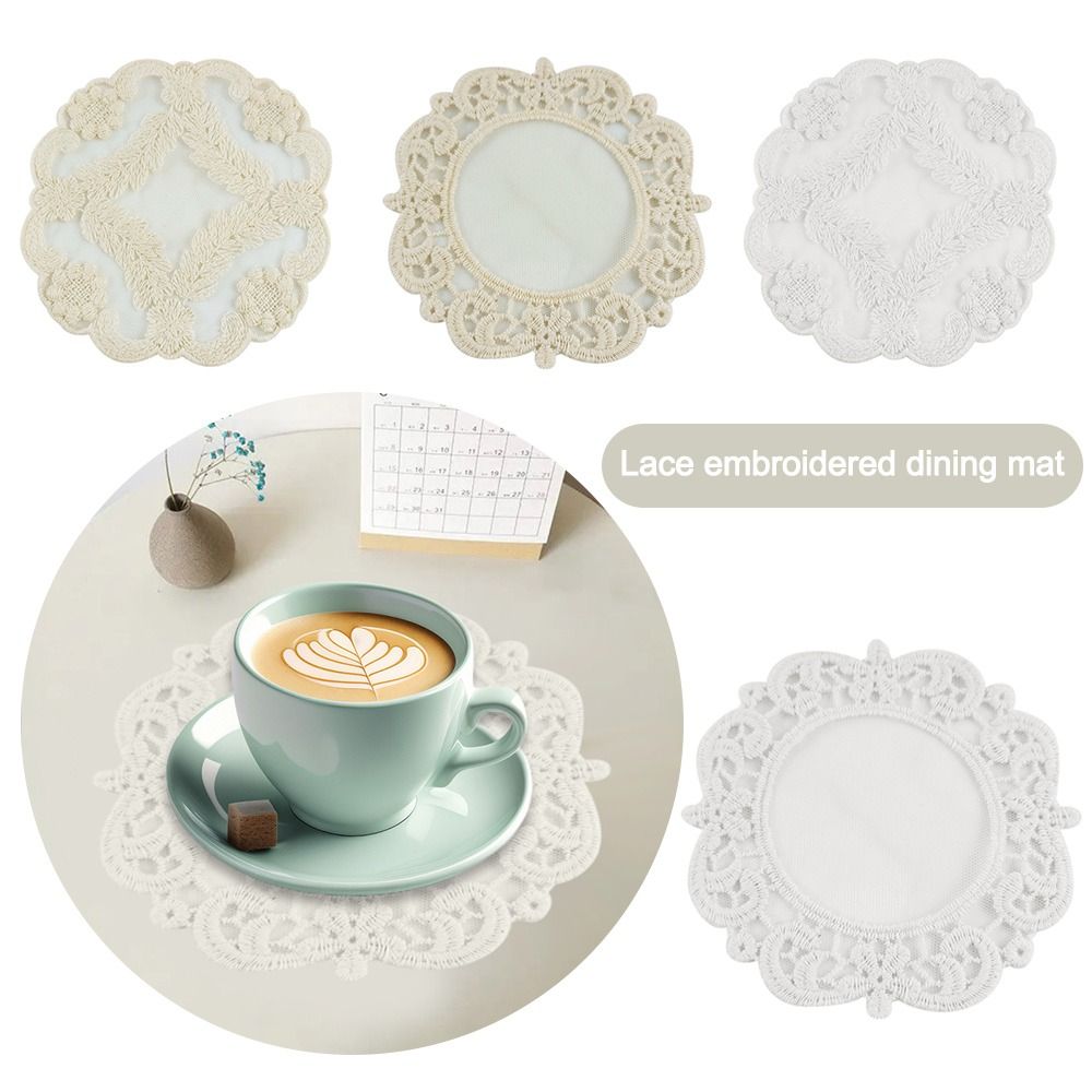 Napkin Lace Embroidered Coaste - Korean Kitchen Gadgets ulasan dan harga