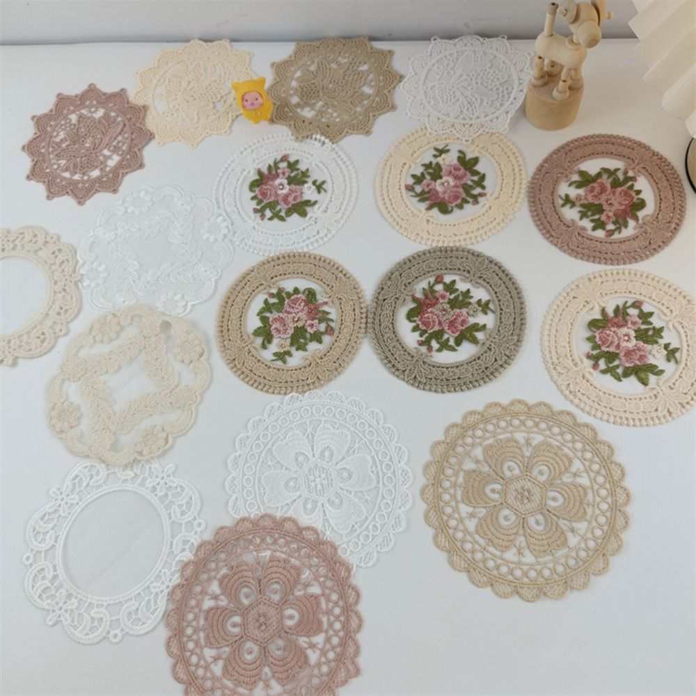 Napkin Lace Embroidered Coaste - Korean Kitchen Gadgets ulasan dan harga