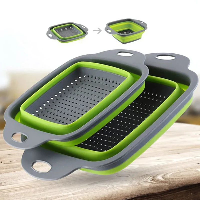 NEW Foldable Vegetable Washing - Silicone Steamer Basket ulasan dan harga