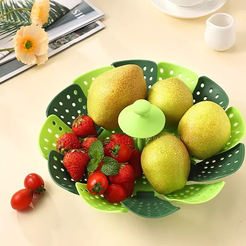 Folding Food Steamer Vegetable - Silicone Steamer Basket ulasan dan harga